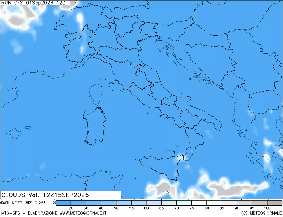 mappa Nuvolosità totale