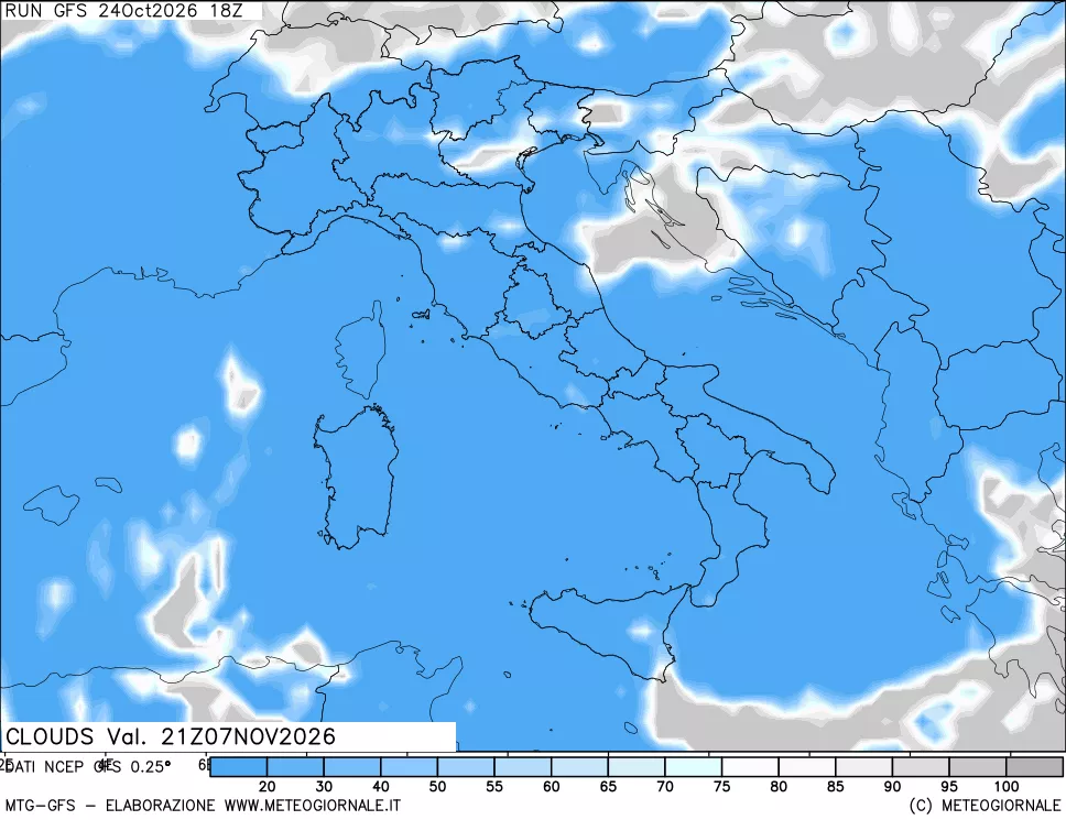mappa Nuvolosità totale