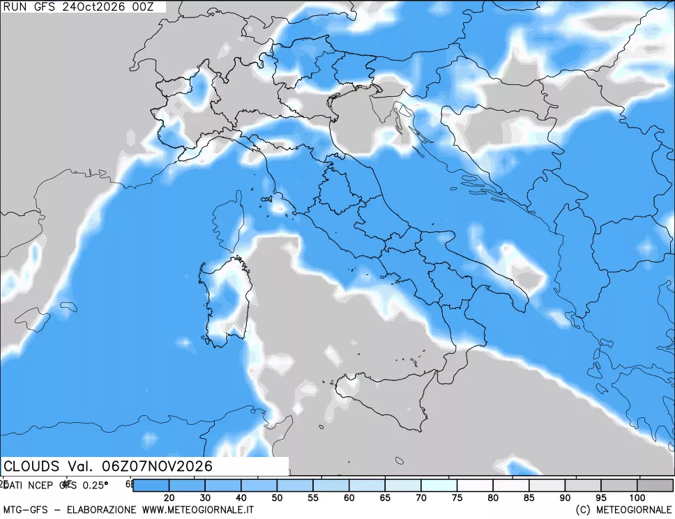 mappa Nuvolosità totale