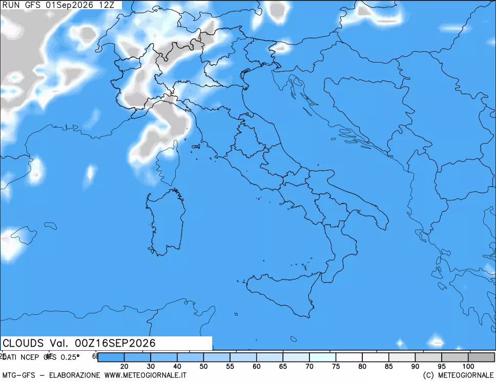 mappa Nuvolosità totale