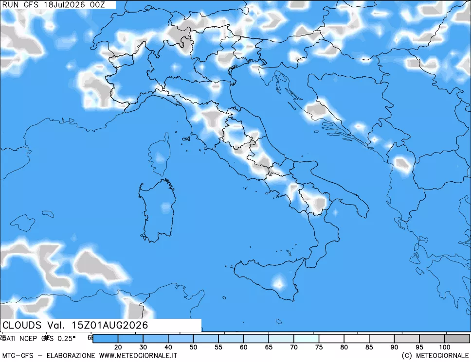 mappa Nuvolosità totale