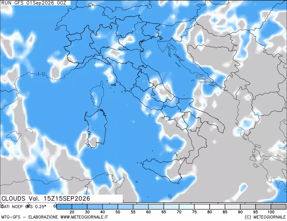 mappa Nuvolosità totale