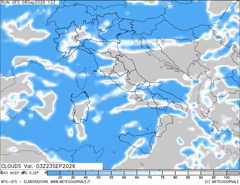mappa Nuvolosità totale