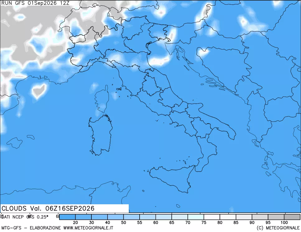 mappa Nuvolosità totale