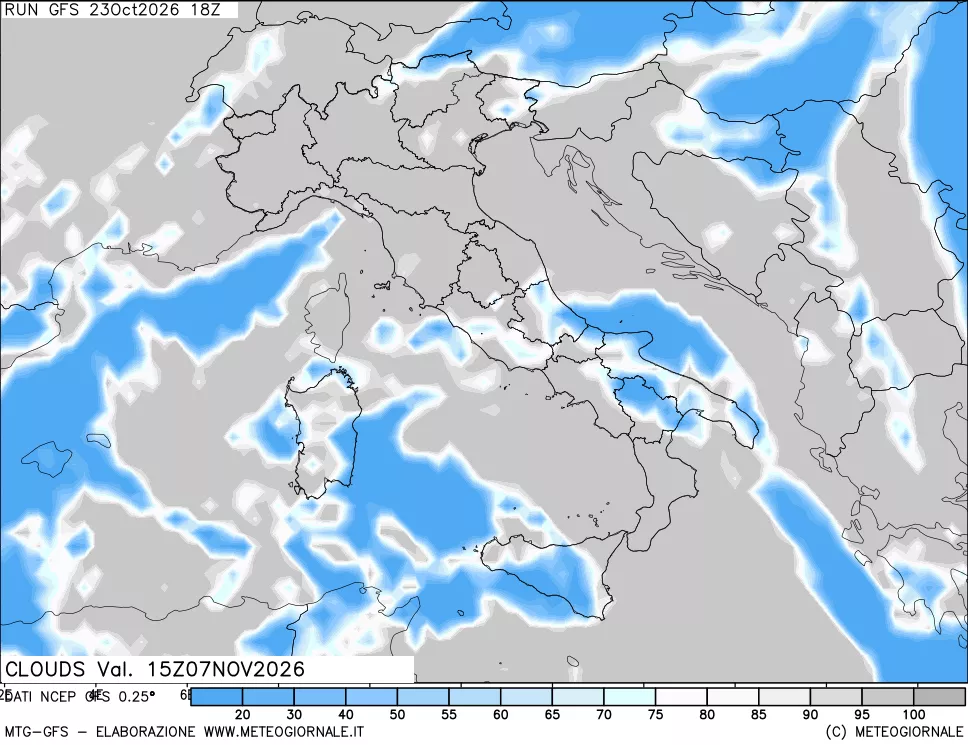 mappa Nuvolosità totale