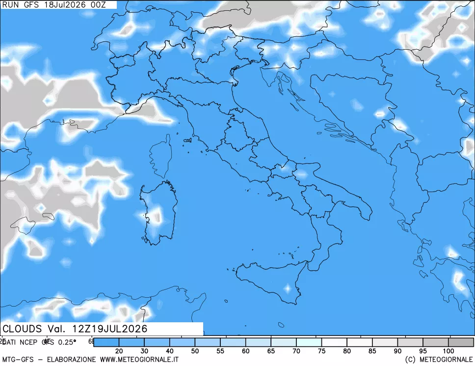 mappa Nuvolosità totale