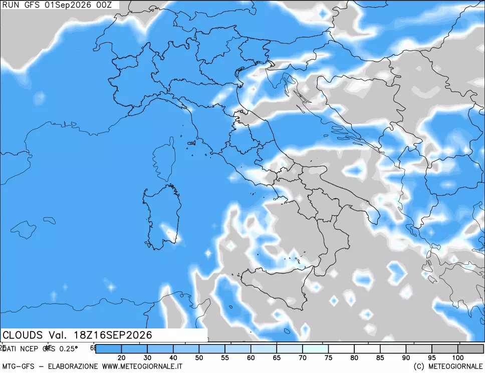 mappa Nuvolosità totale