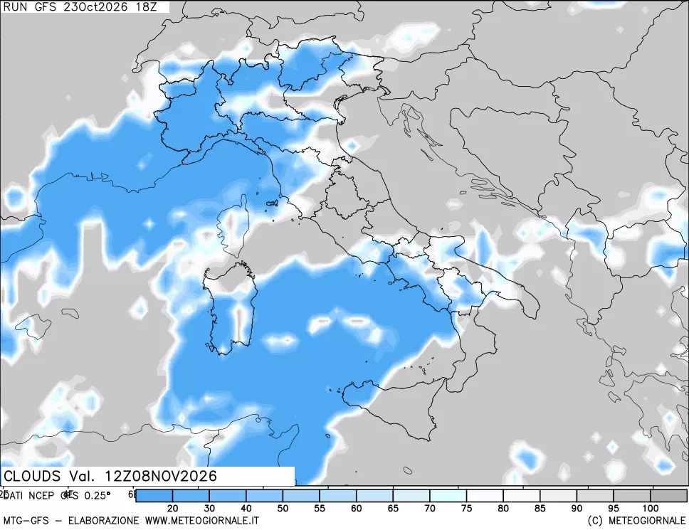 mappa Nuvolosità totale