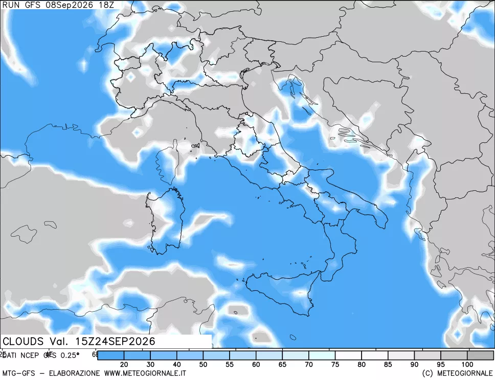 mappa Nuvolosità totale