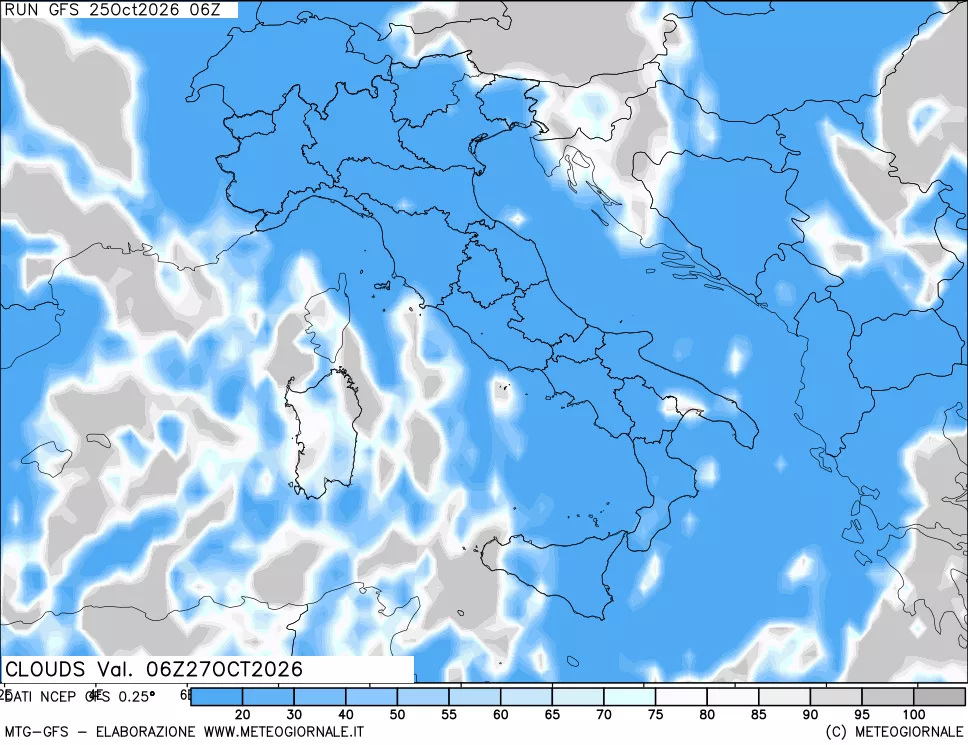 mappa Nuvolosità totale