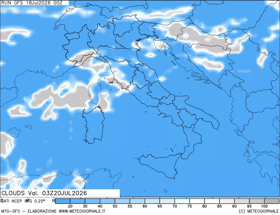 mappa Nuvolosità totale
