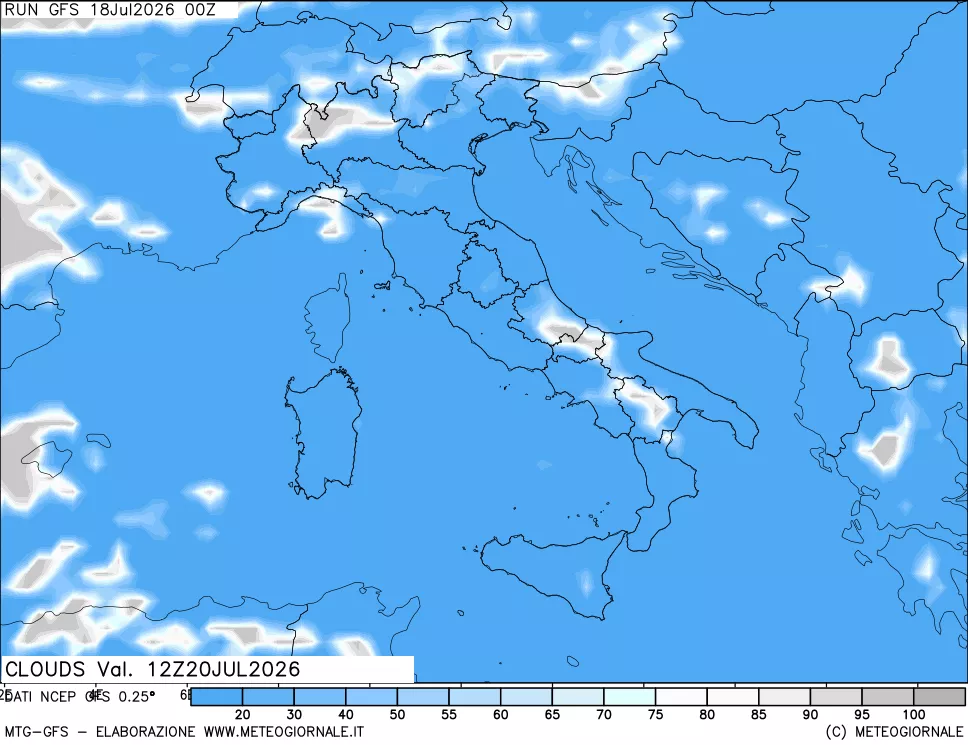 mappa Nuvolosità totale