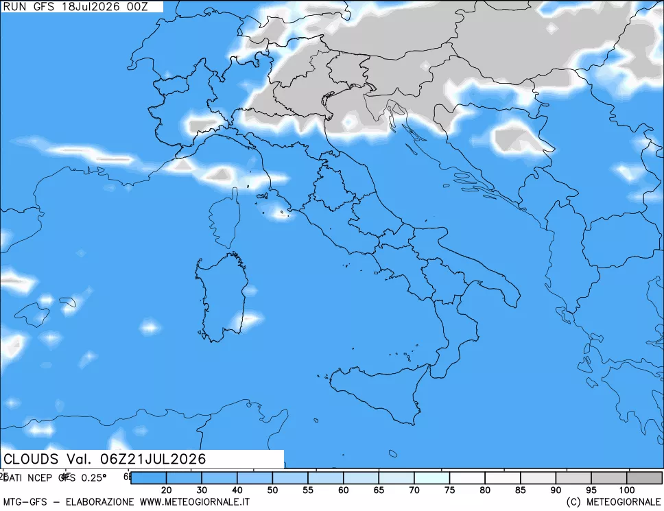 mappa Nuvolosità totale