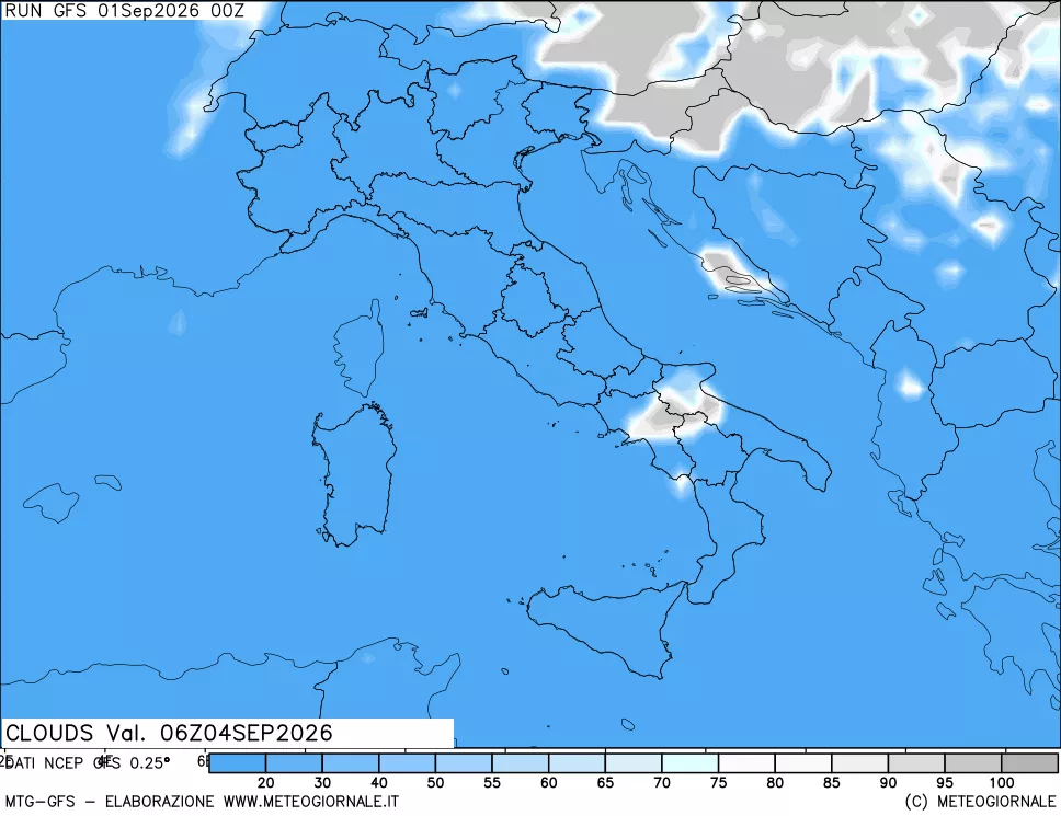 mappa Nuvolosità totale