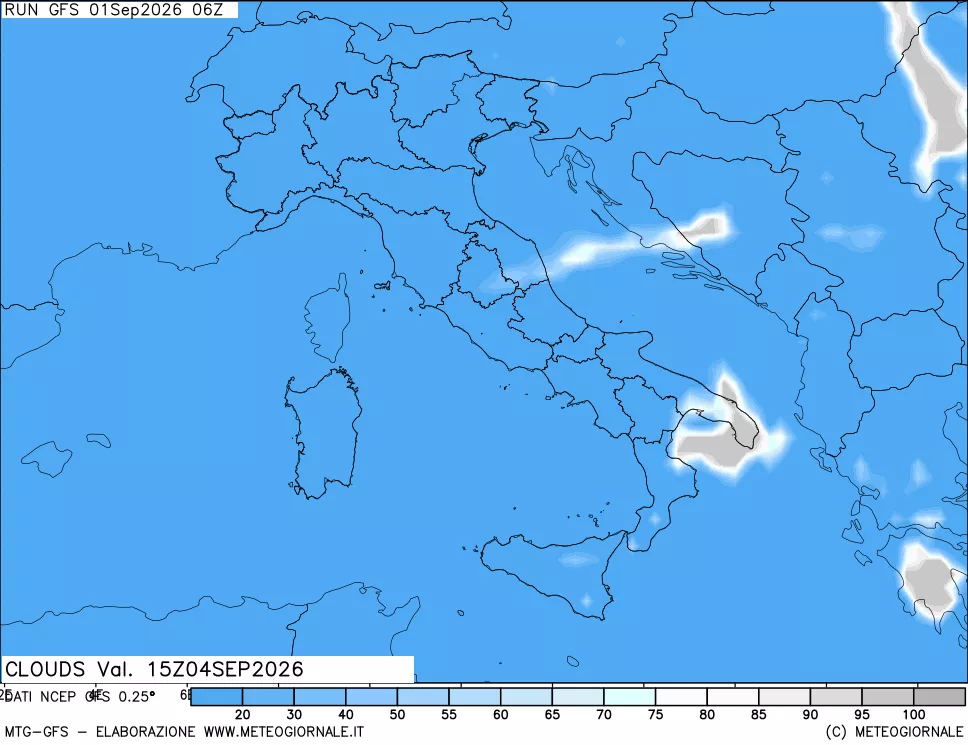 mappa Nuvolosità totale