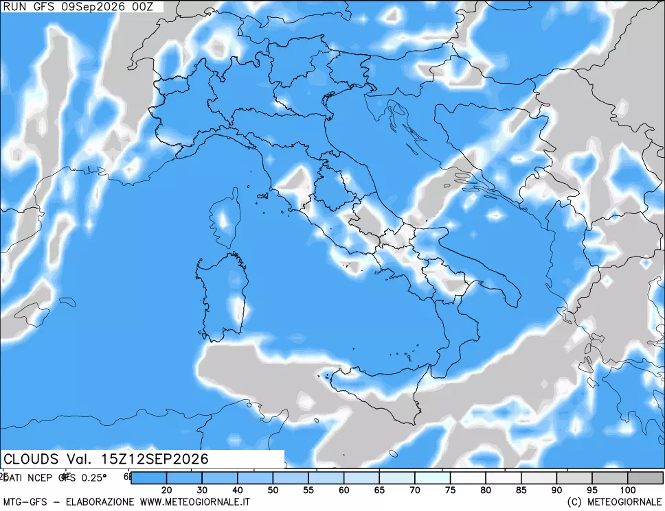 mappa Nuvolosità totale