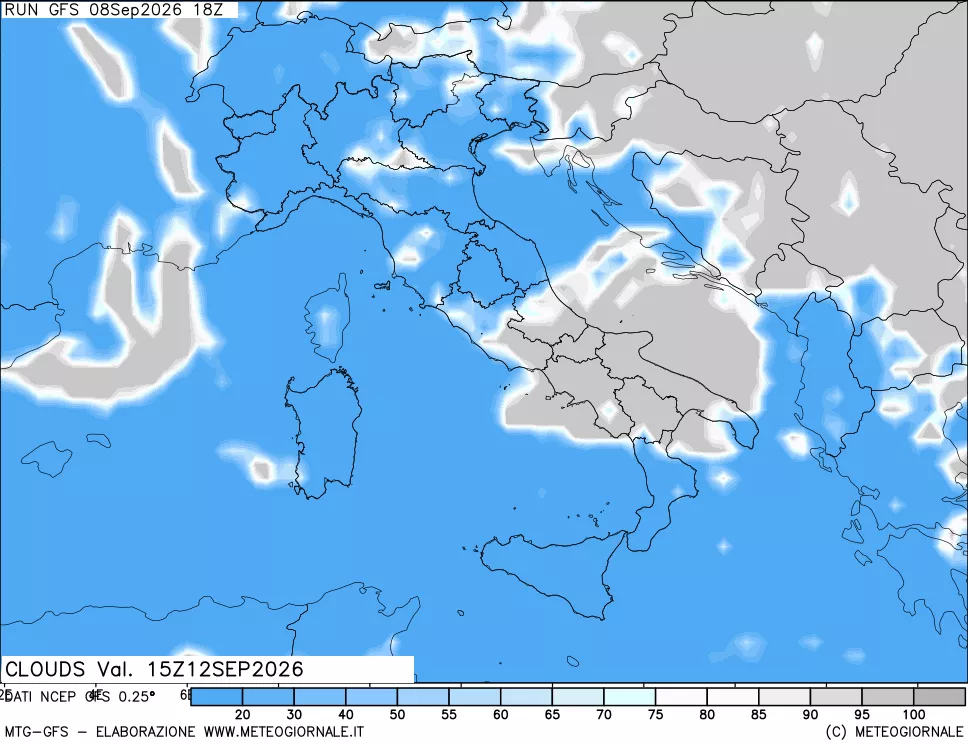 mappa Nuvolosità totale