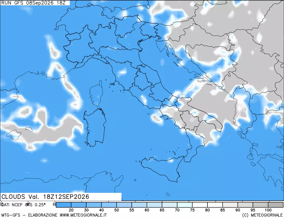 mappa Nuvolosità totale
