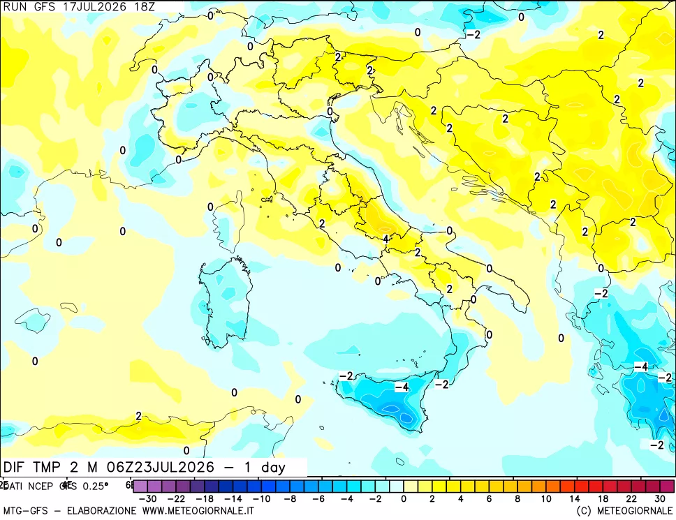 mappa Dif. Temp -24 ore