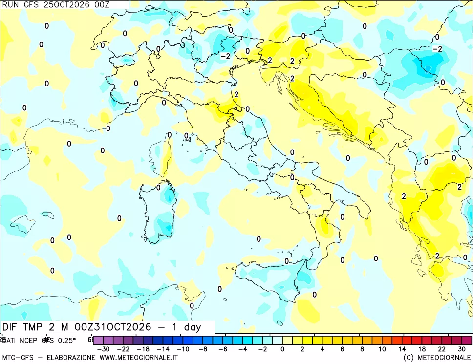 mappa Dif. Temp -24 ore
