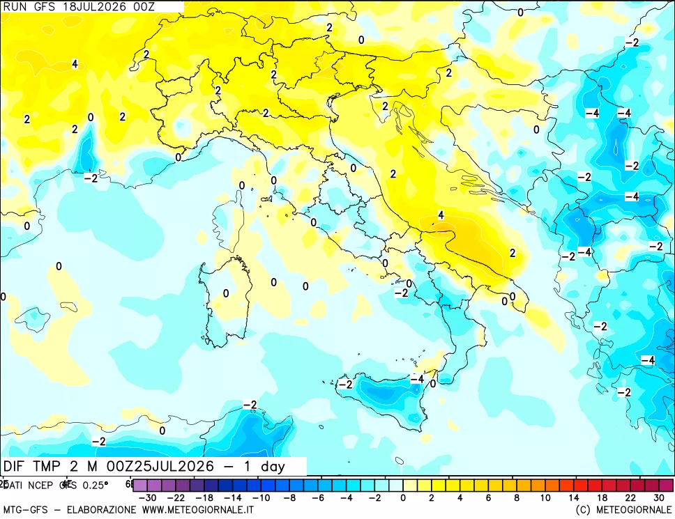 mappa Dif. Temp -24 ore