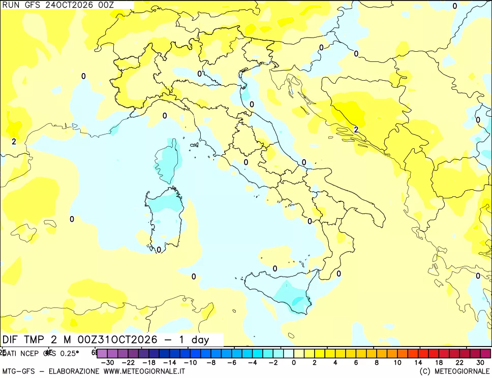 mappa Dif. Temp -24 ore