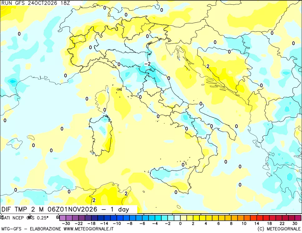 mappa Dif. Temp -24 ore
