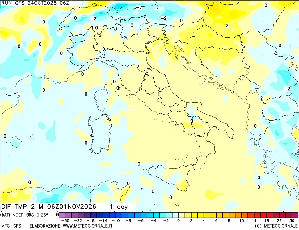 mappa Dif. Temp -24 ore
