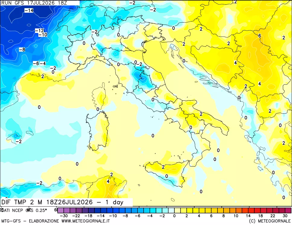 mappa Dif. Temp -24 ore