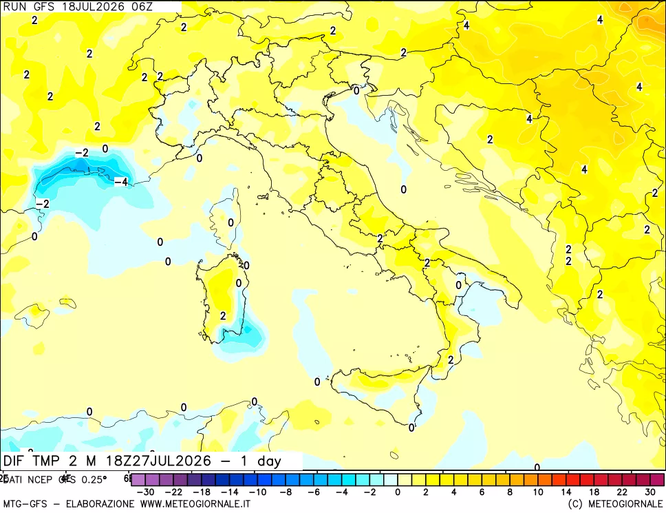 mappa Dif. Temp -24 ore