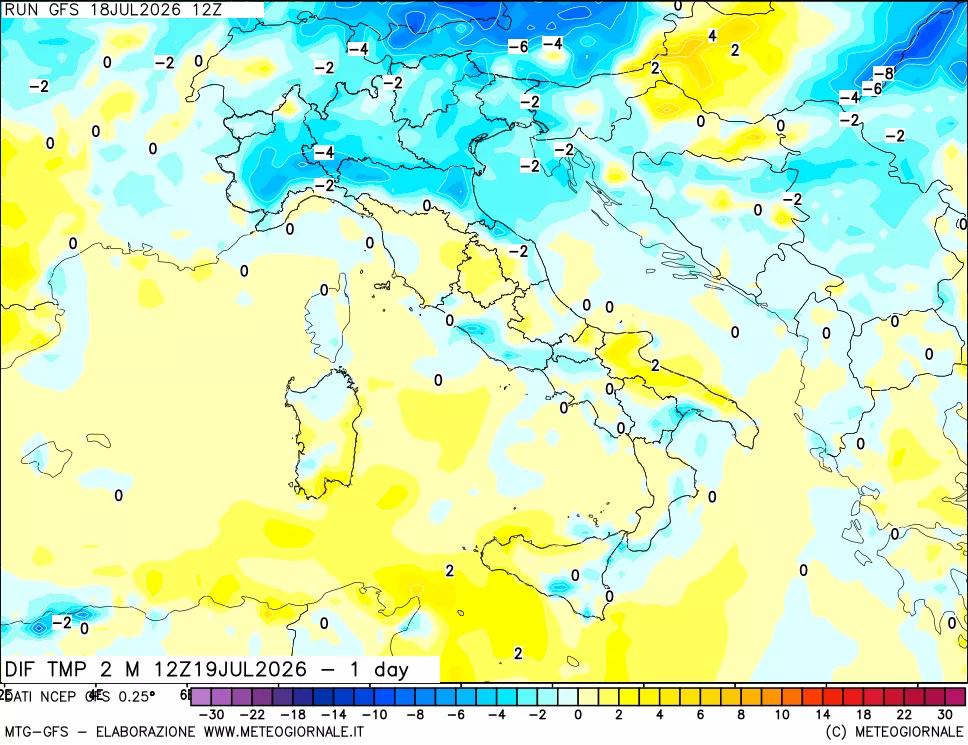 mappa Dif. Temp -24 ore