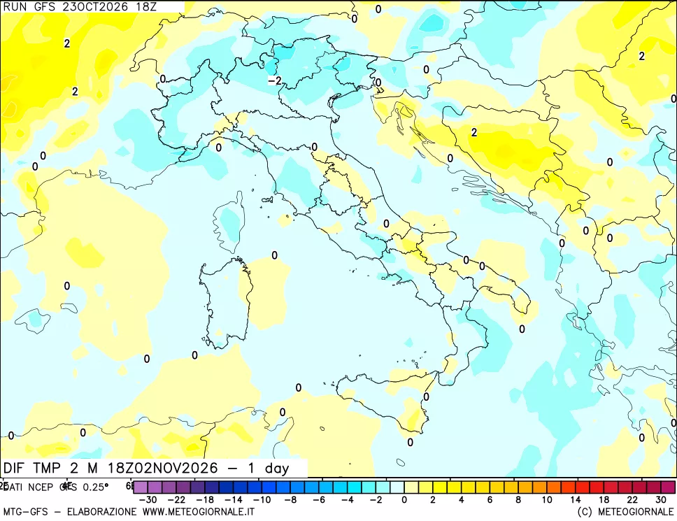 mappa Dif. Temp -24 ore