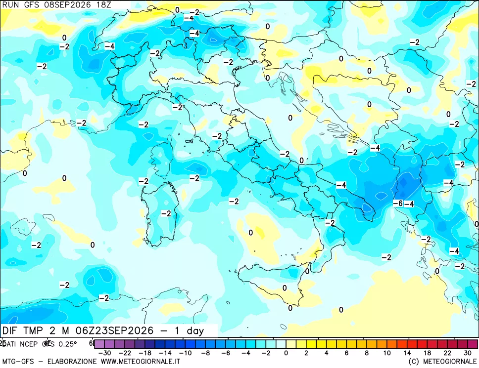 mappa Dif. Temp -24 ore