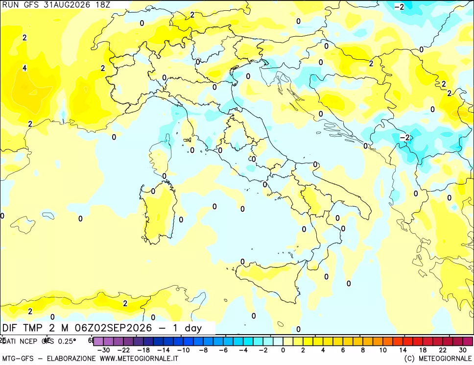 mappa Dif. Temp -24 ore