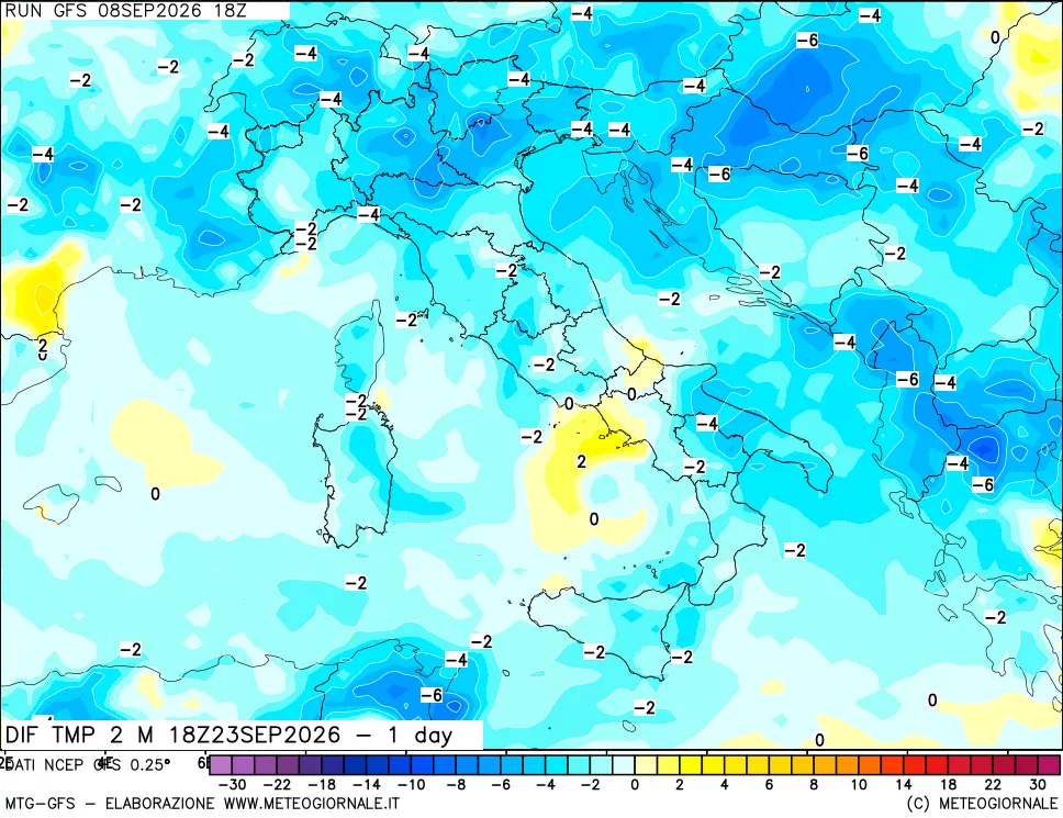 mappa Dif. Temp -24 ore