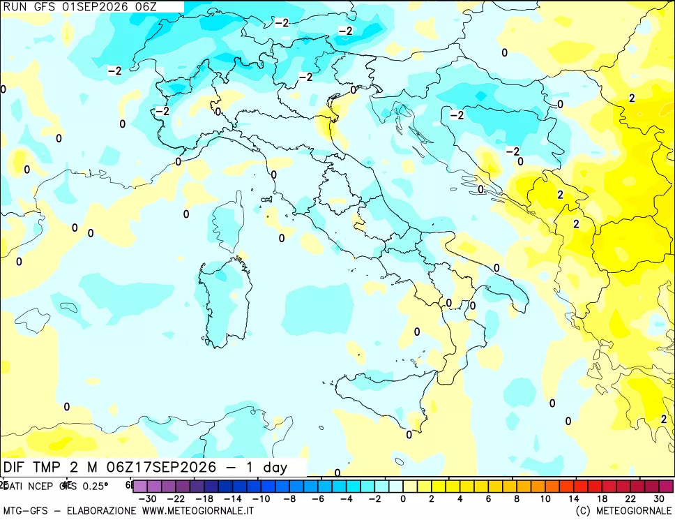 mappa Dif. Temp -24 ore
