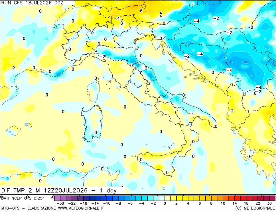 mappa Dif. Temp -24 ore