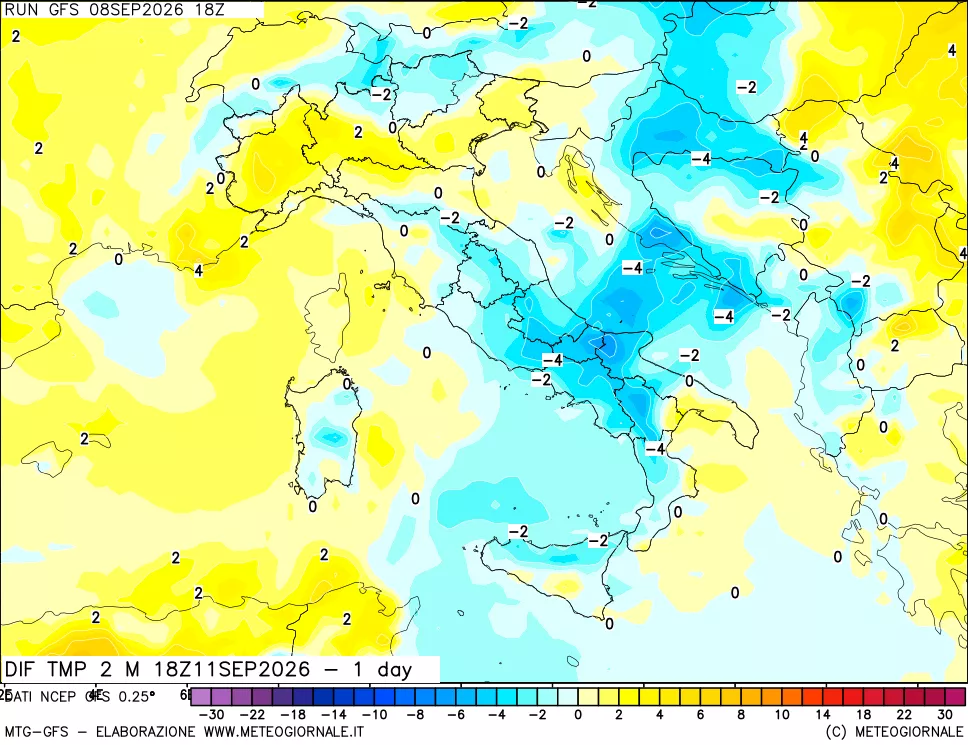 mappa Dif. Temp -24 ore