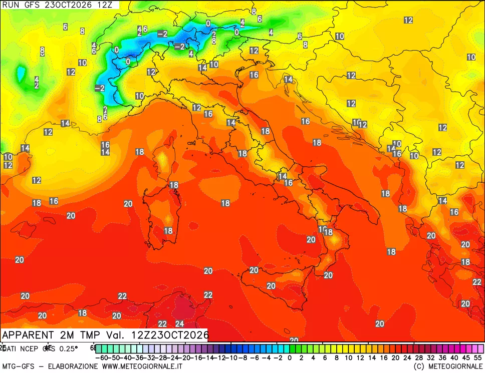 mappa Temp percepita