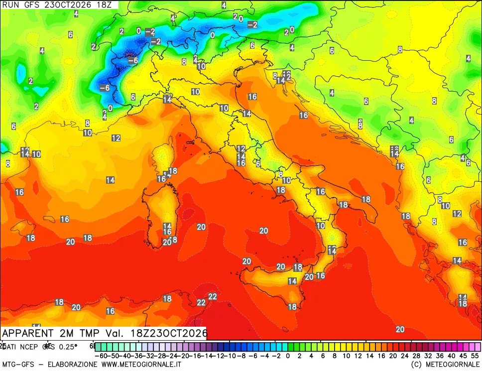 mappa Temp percepita