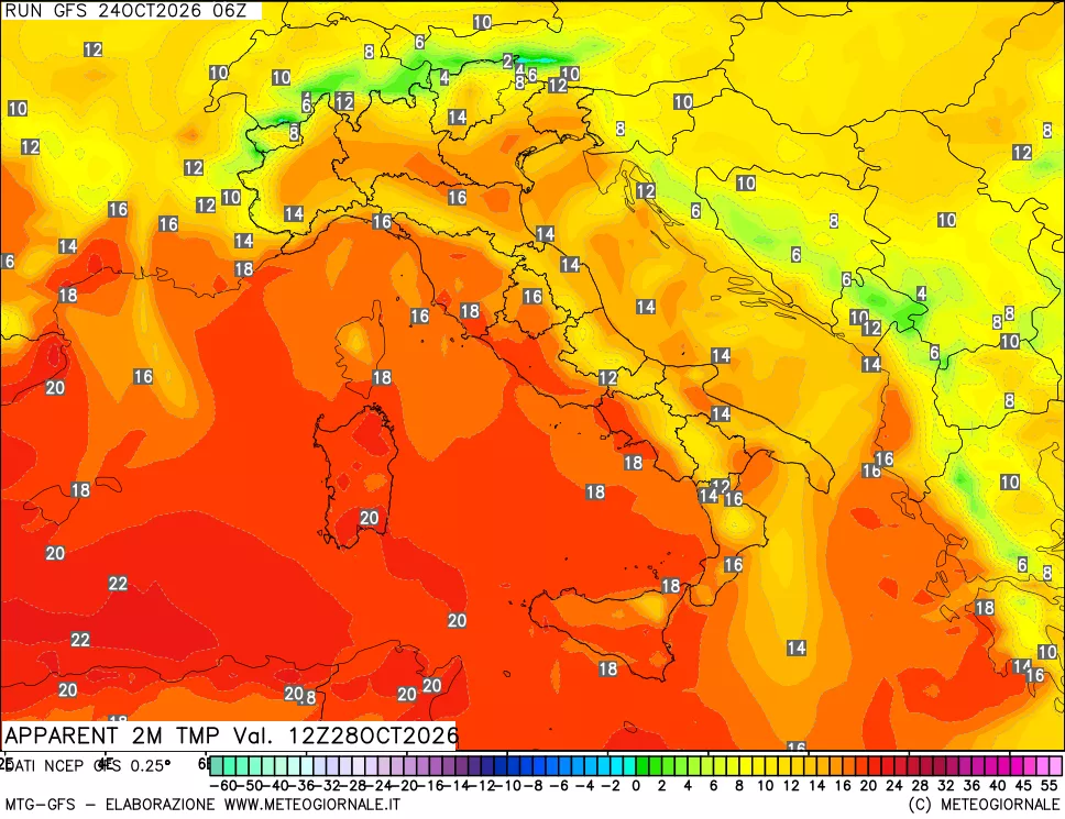 mappa Temp percepita