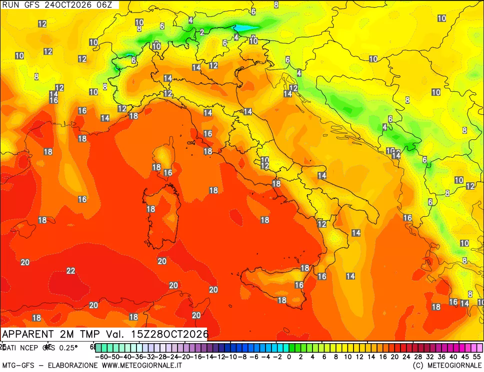 mappa Temp percepita