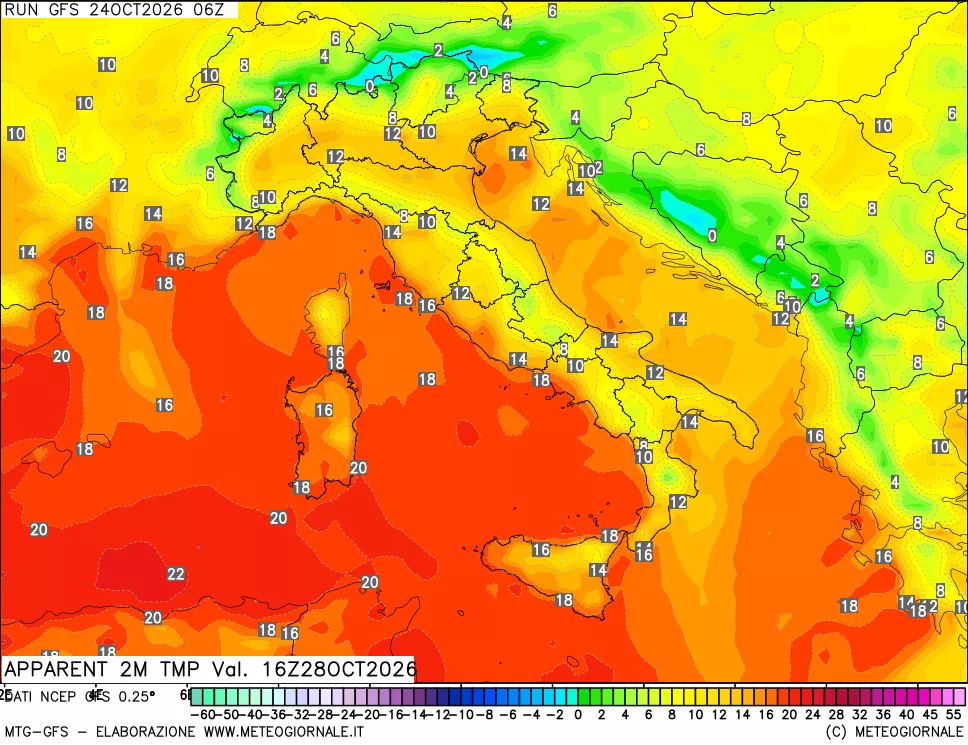 mappa Temp percepita