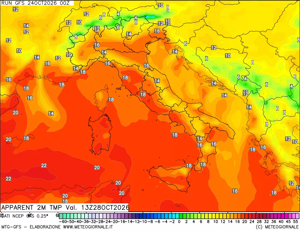 mappa Temp percepita