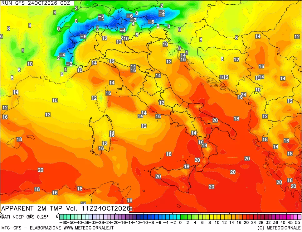 mappa Temp percepita