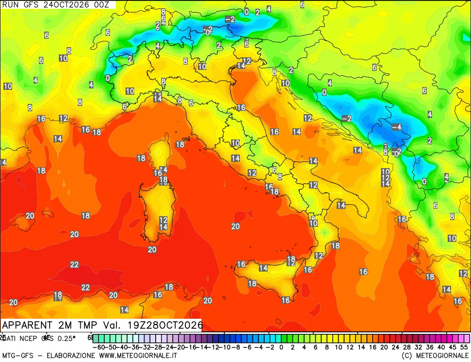 mappa Temp percepita