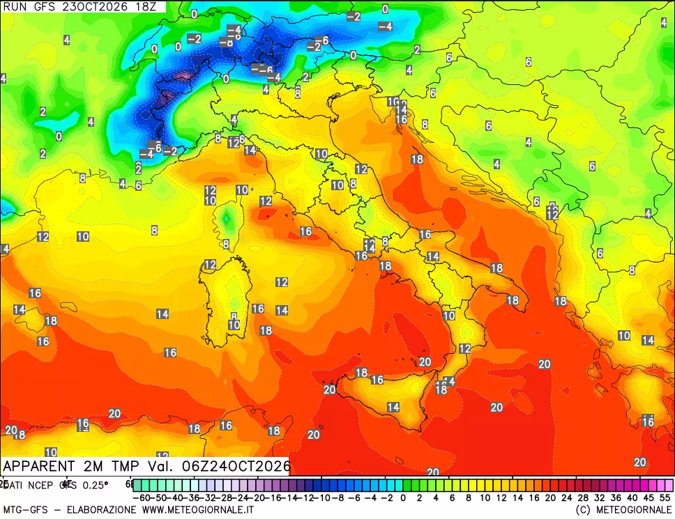 mappa Temp percepita