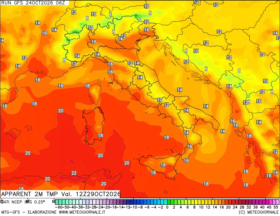 mappa Temp percepita