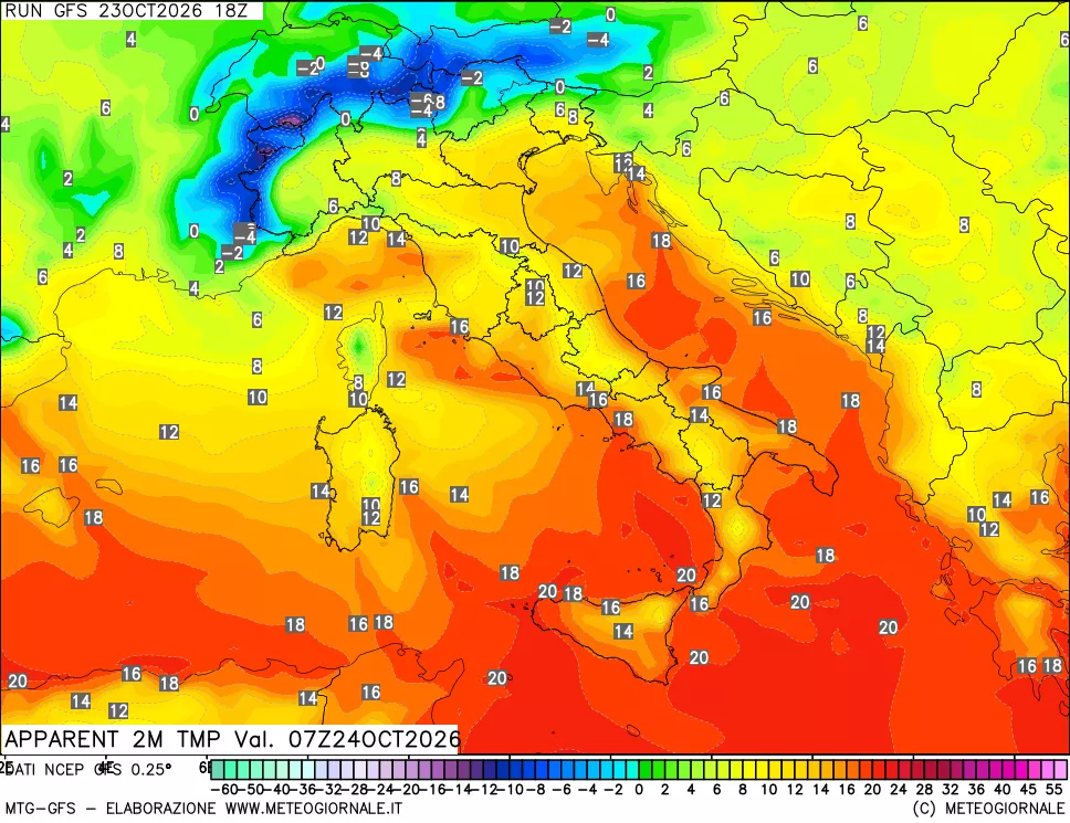 mappa Temp percepita