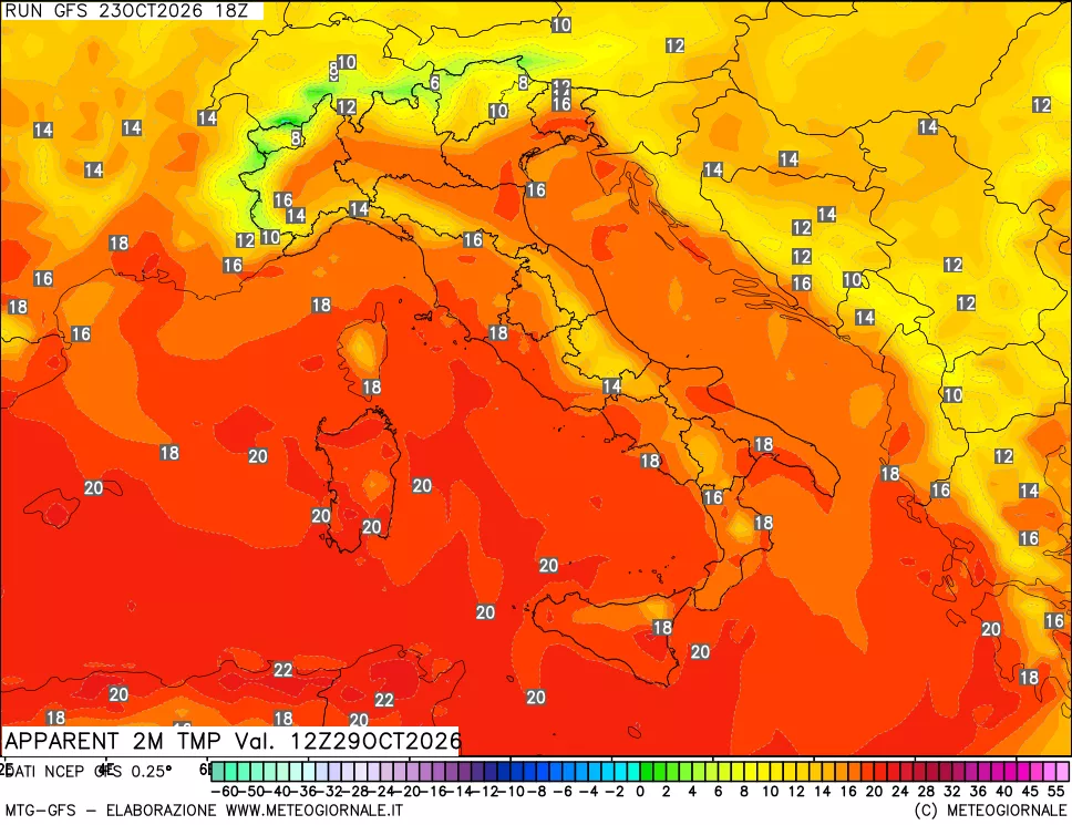 mappa Temp percepita